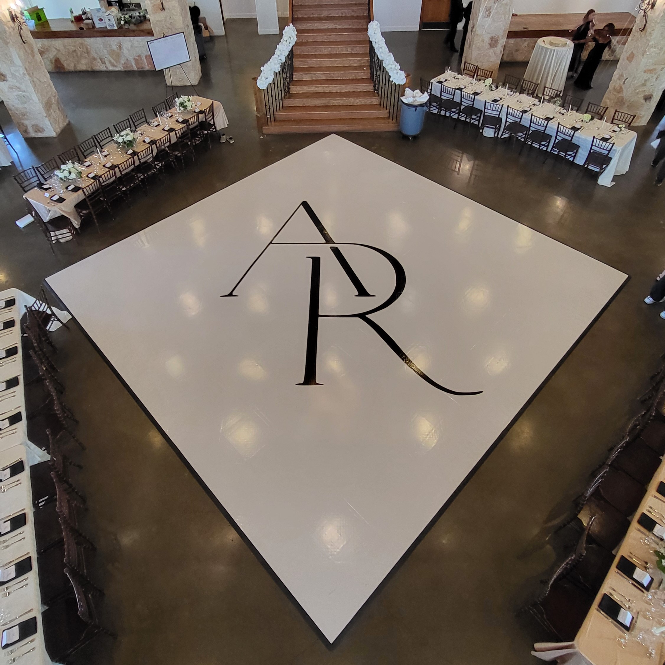 White Vinyl and Custom Decal Dancefloor 1